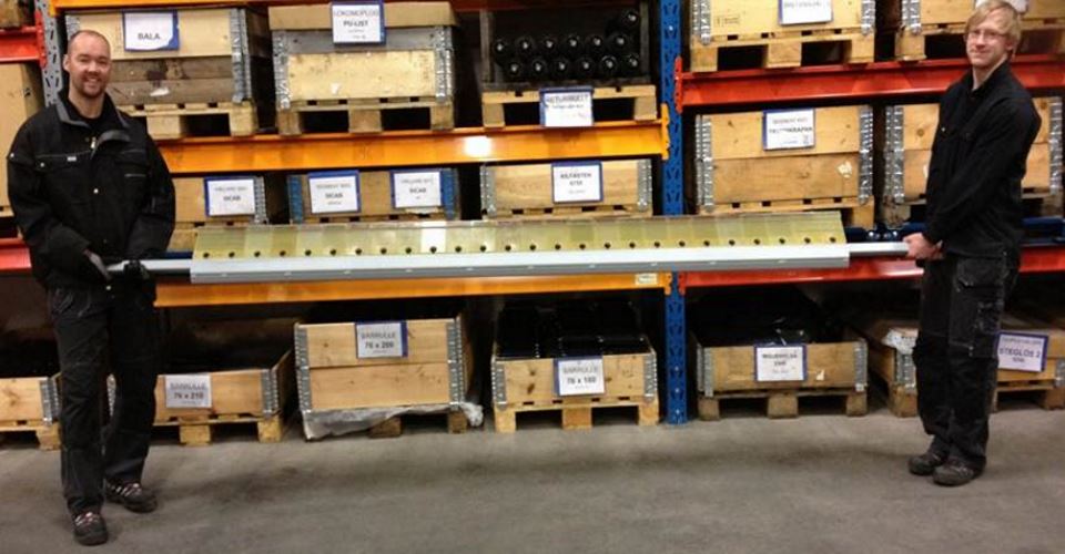 HAMPUS HEAVY FORSKRAPE FOR BÅNDBREDDE 2800MM. MONTERT PÅ ETT AV LKAB’S ANLEGG I KIRUNA.